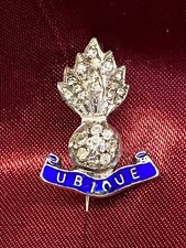 Fine Quality RE Royal Engineers Silver Enamel Marcasite sweetheart Brooch picture