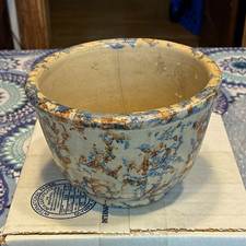 RARE 5” Red Wing Spongeware Panel Bowl picture