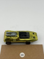 1969 Mattel Hot Wheels Redline Peeping Bomb Inspector Flame Yellow/Lime picture