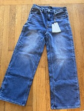 Quince Bella Stretch Relaxed Straight Jeans Atlantic Blue 28 picture