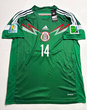 adidas Mexico National Team #14 Soccer Jersey Green FIFA World Cup 2014 picture