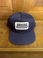 Vintage New Sears Home Central Snap Back Hat Cap Blue picture