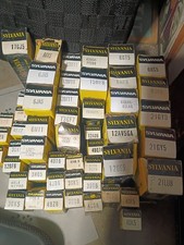 Lot of 50 Vintage Sylvania Vacuum Tubes - Boxed Mixed Radio TV & Audio Stock... picture