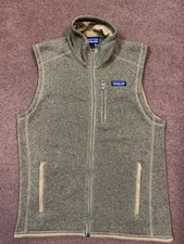 Patagonia Fleece Vest 2010s Olive Gray Full Zip 100% Recycled Polyester S picture