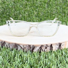 Bebe BB5203 Eyeglasses 204 Taupe Crystal Gold Women's Cat Eye Frame 52-17-135 picture