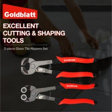Goldblatt 2PCS Glass Tile Nippers Set Heavy Duty Wheeled Glass Mosaic Nipper NEW picture