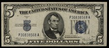 1934C $5 Silver Certificate Note - FR 1653 - Narrow PA Block FP 2028- SKU-CU0025 picture