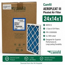 Camfil Aeropleat III 24x14x1 MERV 8 Air Filters 119303026 Case of 24 picture