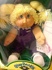 Cabbage Patch Kid, Jesmar HM #2 lemon blonde double braids with green eyes picture