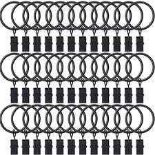 36 Pack Curtain Rings with Clips, Drapery Clips with Rings, Hangers Drapes Rings picture