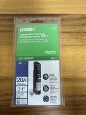 Square D QO120CAFIC QO 20A 1-Pole Arc Fault Combination Circuit Breaker. New  picture