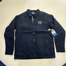 Columbia Penn State Nittany Lions Quilted Shirt Jacket Navy XM9412-432 Mens Sz L picture