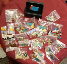 WDCC MEMBERSHIP PINS LOT OF 28;  1993 - 2008, Mickey, Jiminy, Tinkerbell +++++++ picture