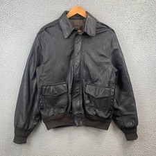 Sporty's Pilot Shop Type A-2 Goatskin Leather Flight Bomber Jacket Size 42 (M) picture