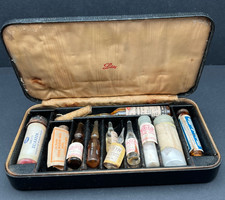 Vintage Eli Lilly Sample Leather Kit Display Medications Vials Medicine As Is picture