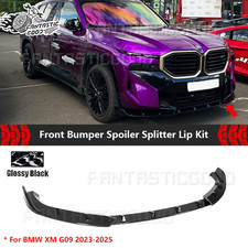 For BMW XM G09 2023-2025 Glossy Black Front Bumper Spoiler Splitter Lip Kit picture