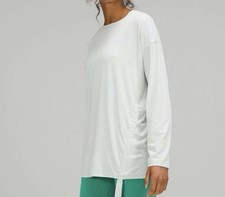 Lululemon Women's Side Cinch Long Sleeve Crewneck Shirt Top Size 6 Modal Stretch picture