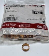 Bag of 100 Sioux Chief PEX Crimp Ring 1/2” Annealed Copper 649x2 USA SDR 9 PEX picture