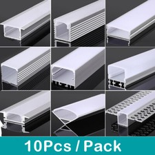 10pcs LED Strip Light Channel 2M each Aluminum Profile Channel Holder U/V/W Type picture