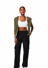 Fabletics Heights Cargo Pants in Black Size Medium NWOT picture
