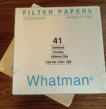 Whatman Quantitative Filter Papers, Ashless, Grade 41, (Cytiva) 100 Circles 2/pk picture