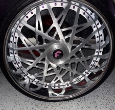 28inch Forgiato‘s Pasticcio Wheels With Floating Cap & Steering Wheel To Match picture