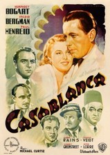 Casablanca 1942 Humphrey Bogart Movie Poster Classic reprint wall art 11x17 picture