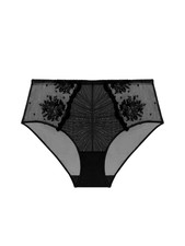 Simone Perele Intrigue Retro Brief Panty Black  Size XL  /  EU 5 NWOT 1E2630 picture