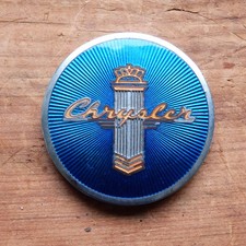 OEM 1939 - 1940 Chrysler Royal Windsor Horn button molding / emblem script vtg picture