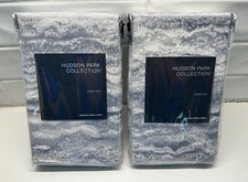 Lot of 2 NEW Hudson Park Marble Wave Standard Pillow Sham  picture