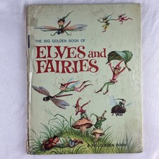 The Big Golden Book of Elves and Fairies Vintage Children's Storybook 10x13 1951 picture