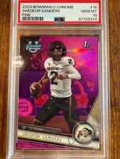 2023 PSA 10 Shedeur Sanders Pink Refractor #5 of 15 Total Printed picture