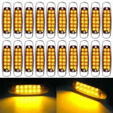 10/20PCS Amber Side Marker Light Clearance 12-LED Truck Trailer For Peterbilt picture