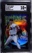 1999 Topps Chrome REFRACTOR Greg Maddux FORTUNE 15 #FF9 SGC 10 Gem Mint (pop 1) picture