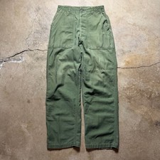 Vintage 1950s OG-107 Fatigue Pants Men’s 28x30* Green Santeen Korean Cinch picture