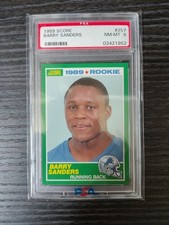 1989 Score Barry Sanders RC #257 PSA 8 Rookie Lions HOF (1 Card-Multi discount) picture