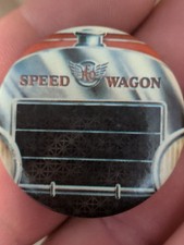 Vintage 1983 REO SPEEDWAGON pin licensed badge 1.25