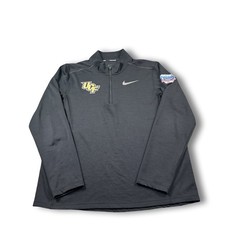 Nike Dri-Fit UCF Knights Team-Issued PlayStation Fiesta Bowl Black 1/4 Zip Men L picture