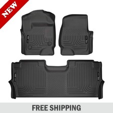 Husky Liners 94061 WeatherBeater Mats 2017-2026 Ford F-250 F-350 F-450 Black picture