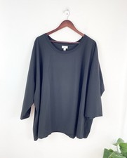 J.Jill 4X Black 3/4 Sleeve Blouse Top Women’s Plus 4X picture