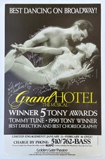 GRAND HOTEL 22x14 Tour Window Card SIGNED BY ENTIRE CAST w/ Liliane Montevecci picture