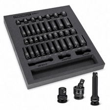 Powerbuilt 40 Piece 3/8 Inch Drive 6 Point SAE & Metric Pro Tech Impact Socket picture