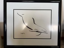 Wyland Dolphin Down 1990 157/750 Signed. picture