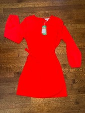 NWT  Boden Violet Jersey Shift Dress -  Poppy Red - Size 10 picture
