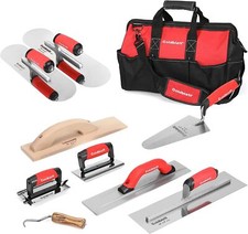 Goldblatt 8 Piece Masonry Hand Tool Set & 2 Pieces Stainless Steel Trowel Set picture