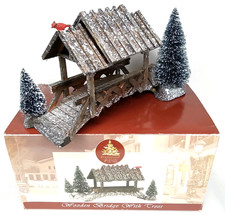 Vintage Lemax Enchanted Forest Christmas Village Wooden Bridge With Original Box picture
