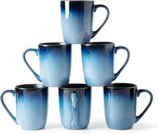 14 oz Coffee Mug Set (Pack of 6), Ceramic Coffee Mug Set with Handle picture