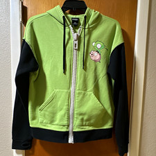 Nickelodeon Invader Zim-Gir - Hot Topic-Full Zip Fleece Hoodie Size Medium picture