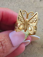 James Avery Rare HTF 14k Yellow Gold Butterfly Mariposa Ring Size 5.5 picture