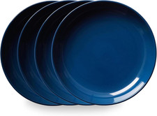 Stoneware 4-Pc Meal Bowl Set, Handcrafted Artisanal Double Bead Cereal picture